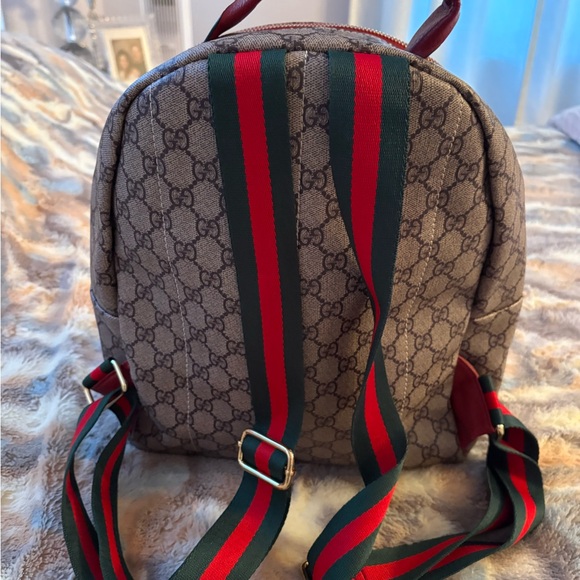 Gucci Gray and Red Backpack - Picture 2 of 5